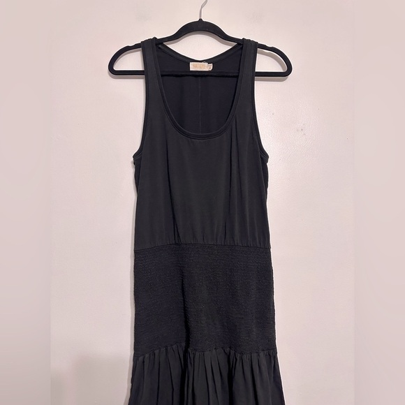 Nation LTD Sahar Smocked-Waist Midi Dress Black Size Medium - Picture 5 of 9